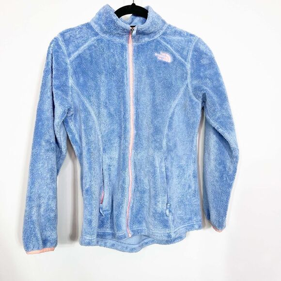 THE NORTH FACE OSITO BLUE GIRLS LARGE JACKET ZIP FRONT - Picture 1 of 4